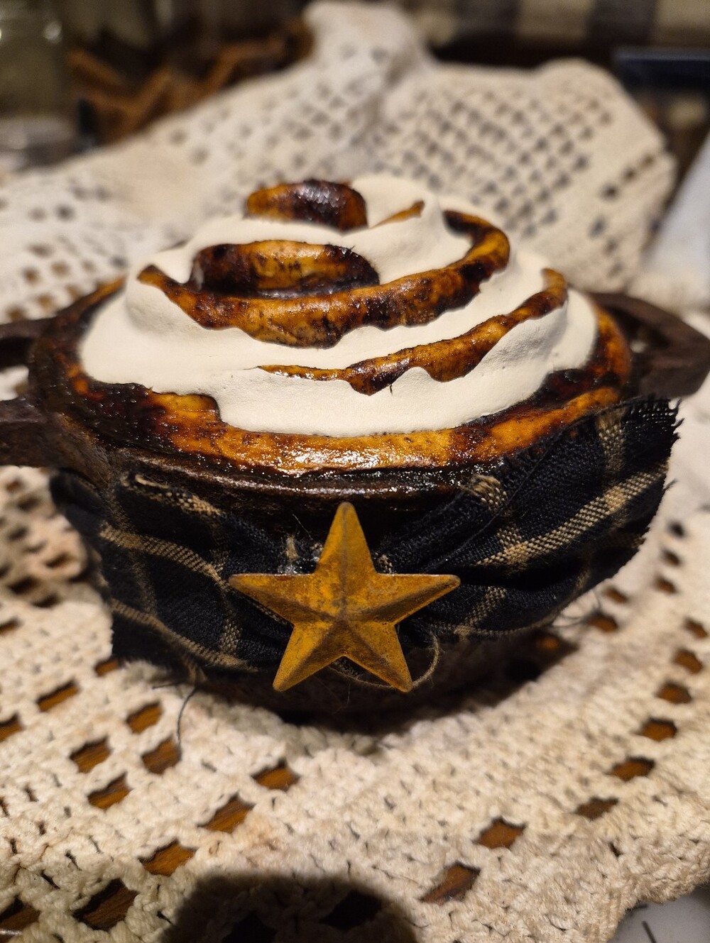 Faux Cinnamon Bun In Cast Iron